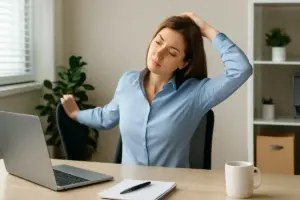 Come prevenire i dolori muscolo-scheletrici da ufficio: esercizi facili da fare alla scrivania