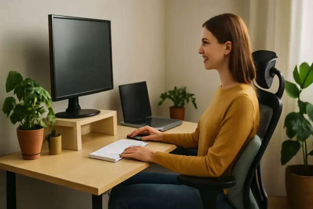 La postazione di lavoro ergonomica aumenta il benessere: come allestirla con pochi euro